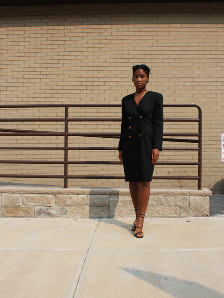 Double Breasted Blazer Dress Mirth Vintage Double Breasted Blazer Dress Mirth Vintage