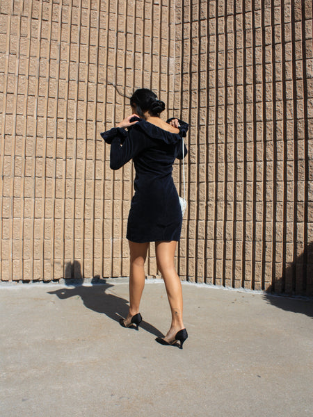 Betsey Johnson Punk Label Velvet Minidress Mirth Vintage Betsey Johnson Punk Label Velvet Minidress Mirth Vintage