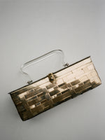 Brass Metallic Box Bag