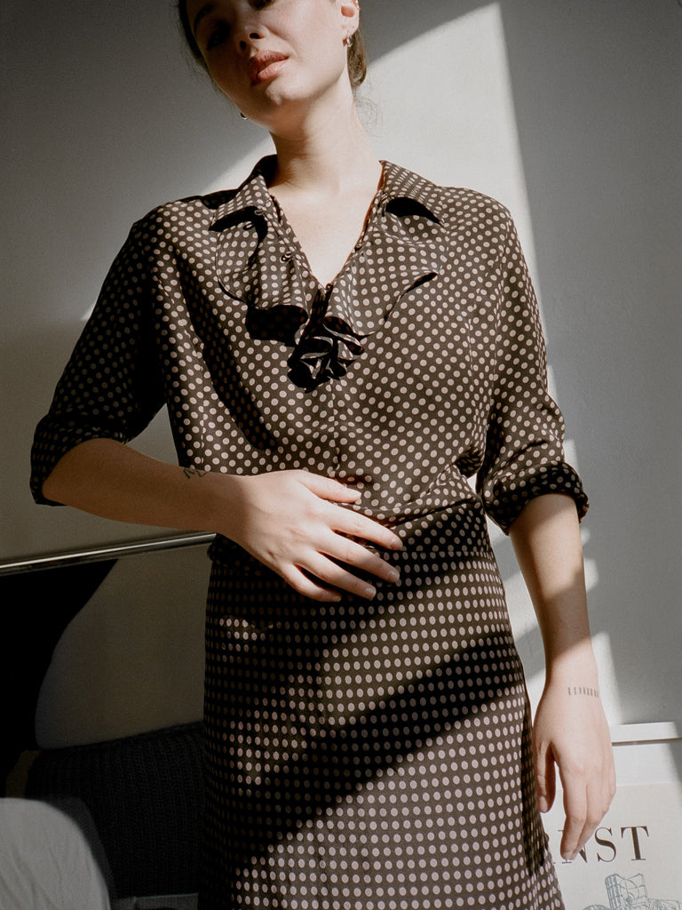 Polka Dot Silk Set