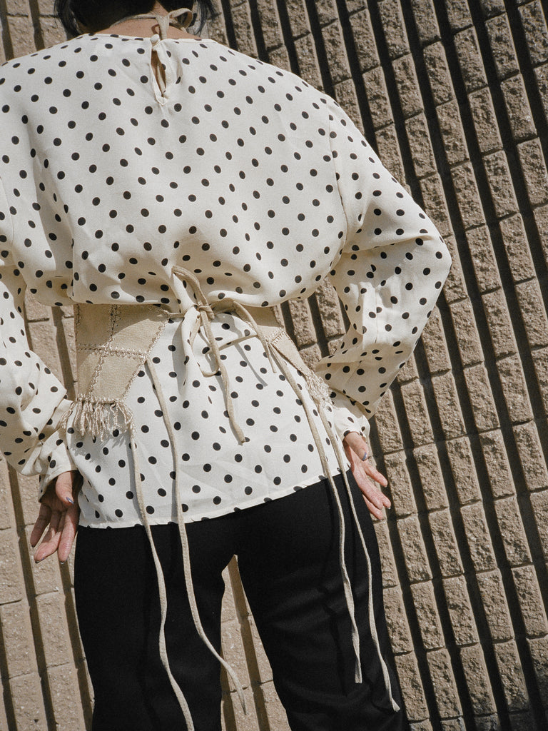 Polka Dot Silk Blouse