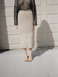Cocoa Suede Skirt