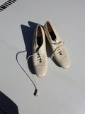 Cream Leather Brogues (9)