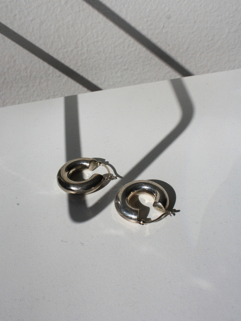 Puffy Sterling Hoops