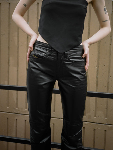 Slim Leather Pants