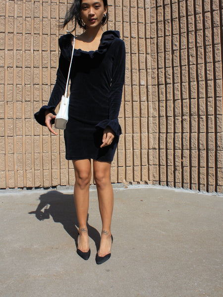 Betsey Johnson Punk Label Velvet Minidress Mirth Vintage Betsey Johnson Punk Label Velvet Minidress Mirth Vintage