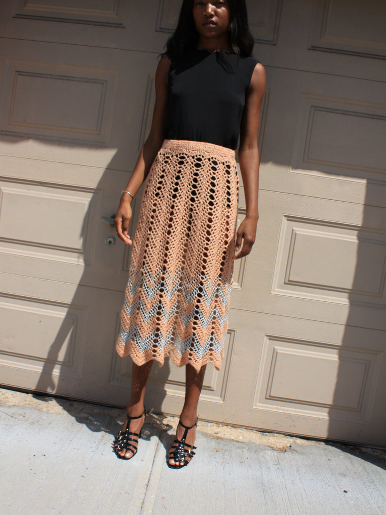 Metallic Crochet Skirt