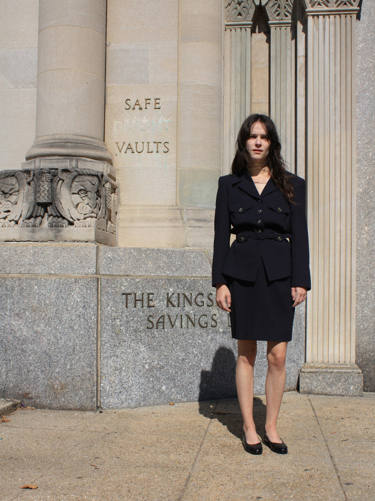 Escada Navy Skirt Suit