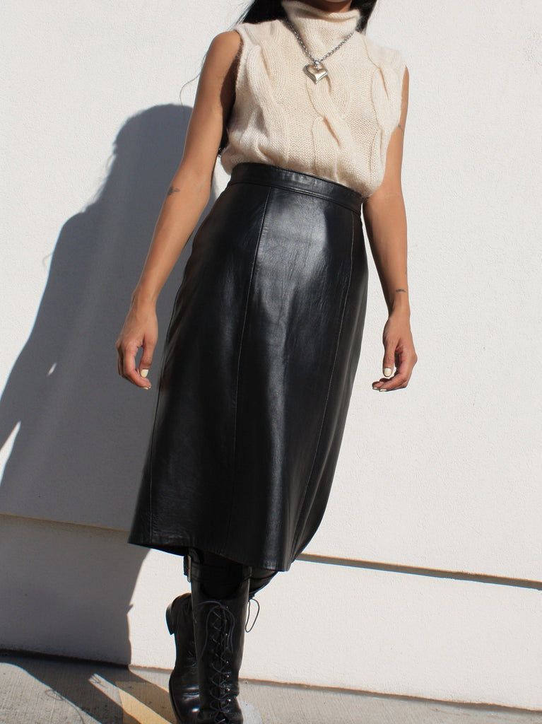 Leather Pencil Skirt