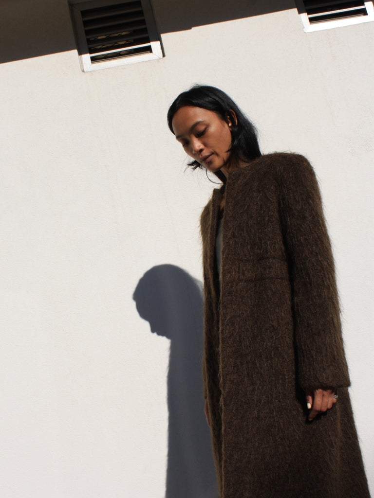 Espresso Mohair Coat