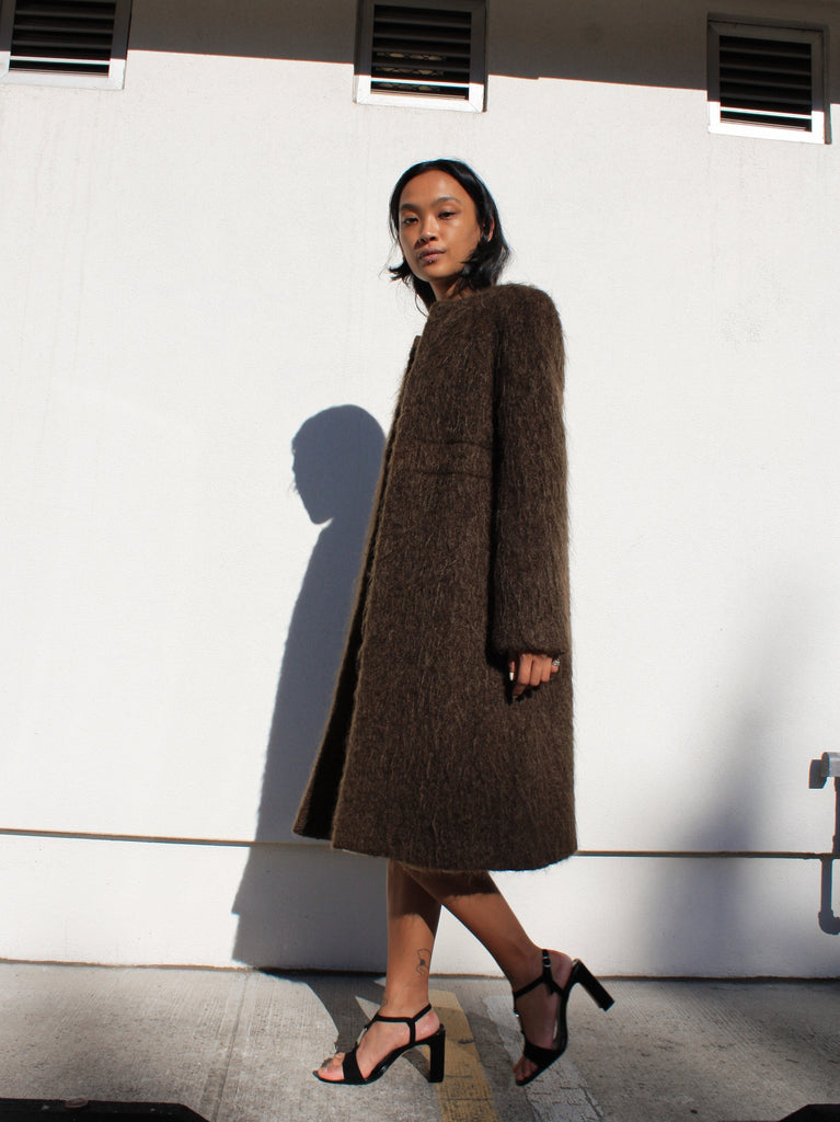 Espresso Mohair Coat