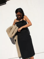 Black Silk Skirt Set