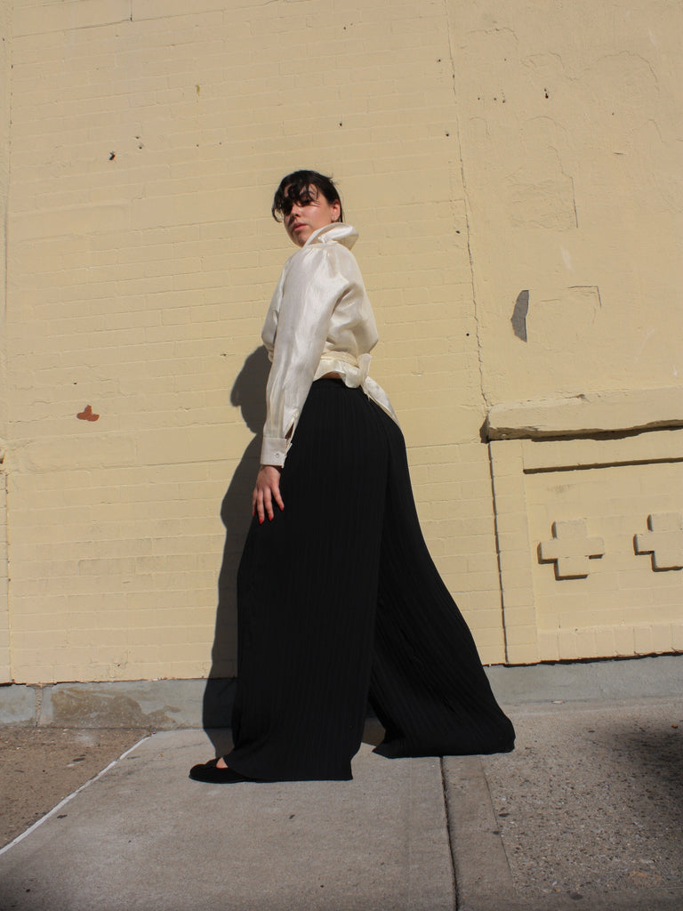 Pleated Palazzo Pants