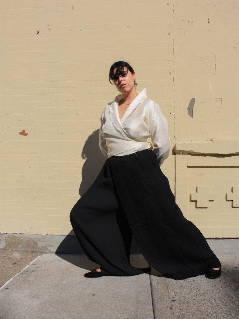 Pleated Palazzo Pants