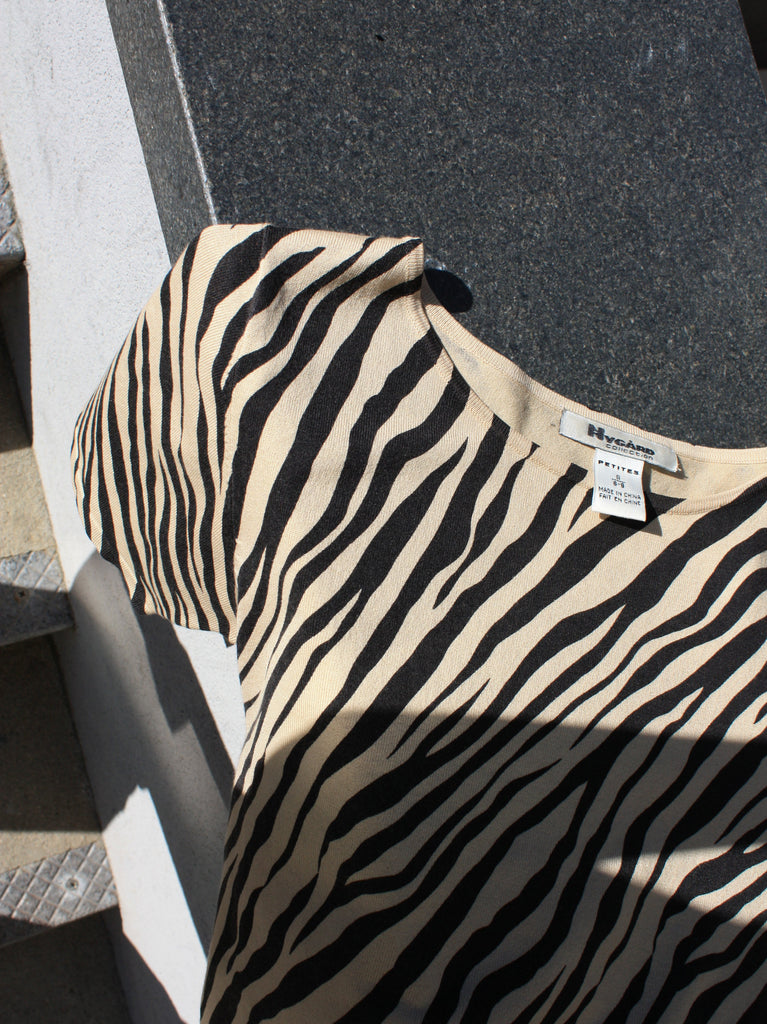 Zebra Knit Tee