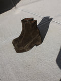 DKNY Suede Platform Boots