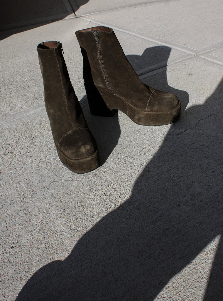 DKNY Suede Platform Boots