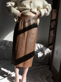 Caramel Leather Skirt