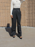 Charcoal Pinstriped Trousers