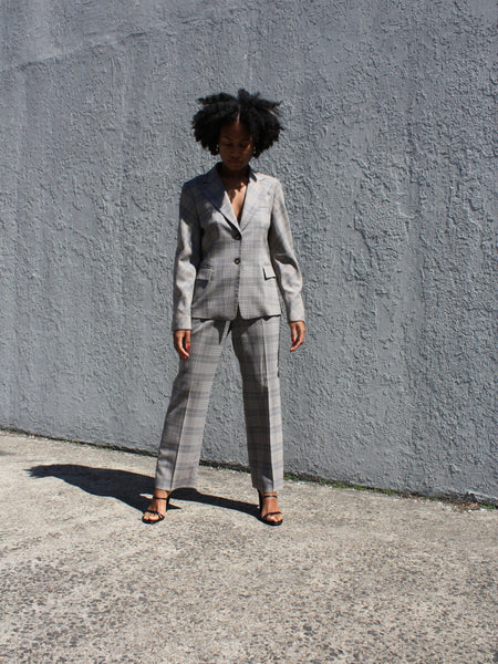 Féraud Grey Check Suit