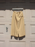 Belted Silk Midi Skirt