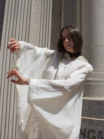 Hooded Silk Organza Poncho