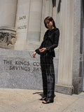 Prada Plaid Silk Trousers