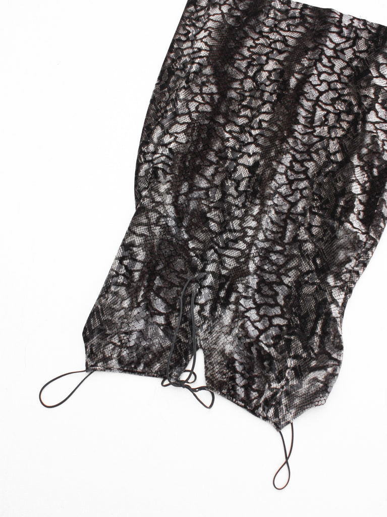 Snakeskin Velvet Minidress