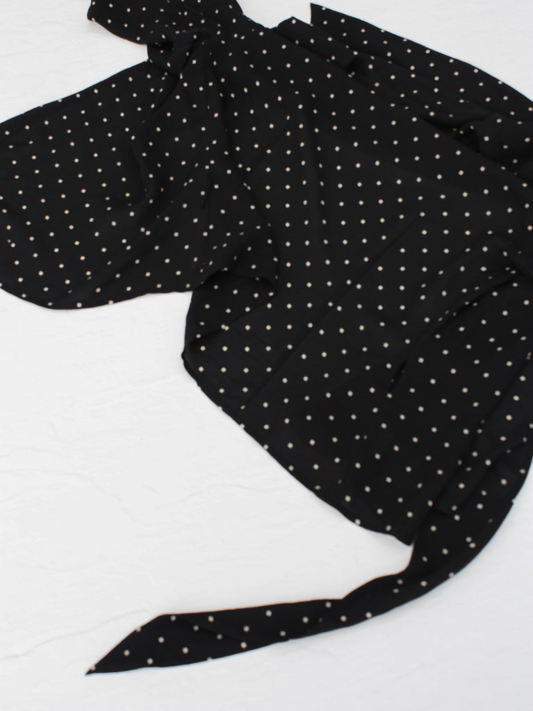Printed Silk Wrap Blouse