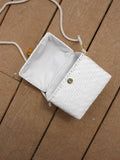 Lacquered Straw Box Bag