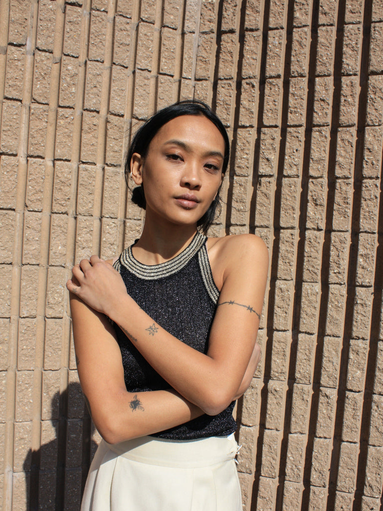 Metallic Knit Tank