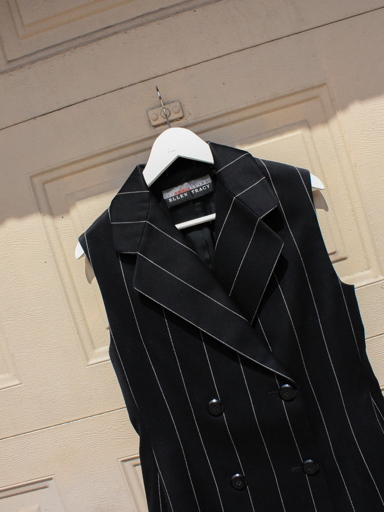 Double Breasted Pinstripe Vest