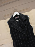 Double Breasted Pinstripe Vest