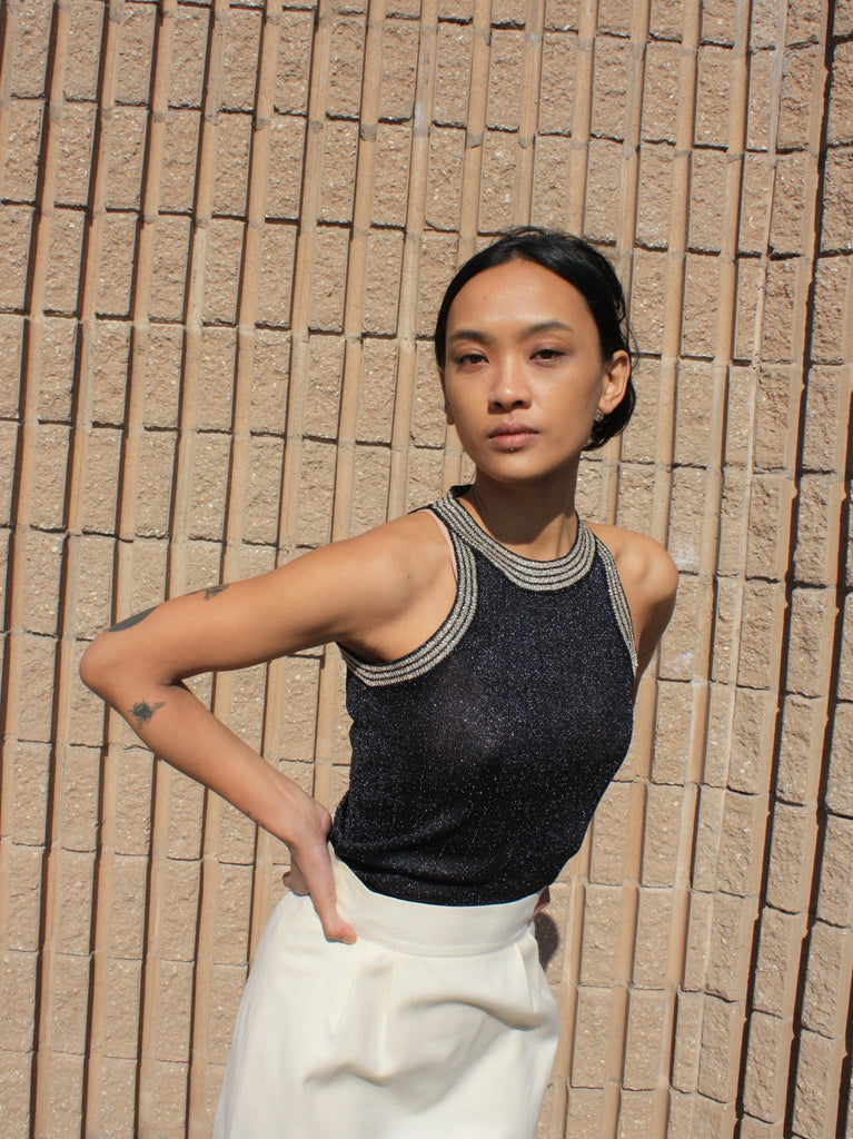 Metallic Knit Tank