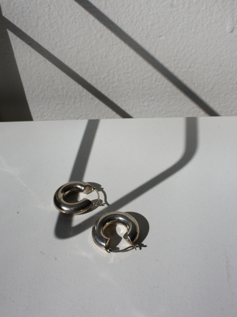 Puffy Sterling Hoops